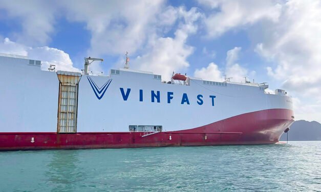 Cận cảnh tàu chở ô tô điện Vinfast PCTC – Silver Queen Vessel